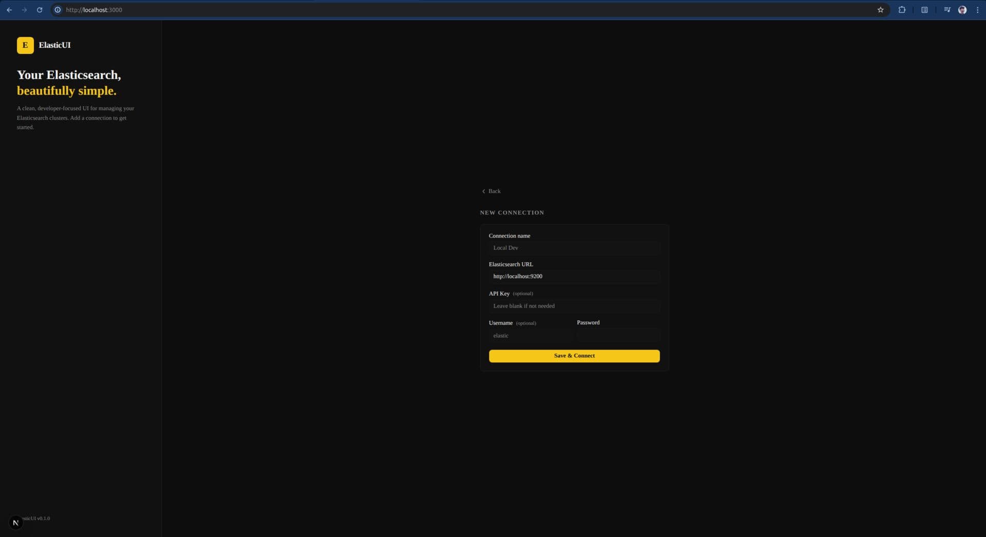 ElasticUI screenshot 1